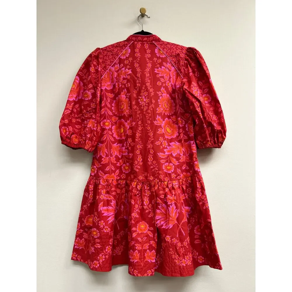 FARM RIO Olivia Red Mini Dress NWT L Retail $198 Tuckernuck - Picture 5 of 5